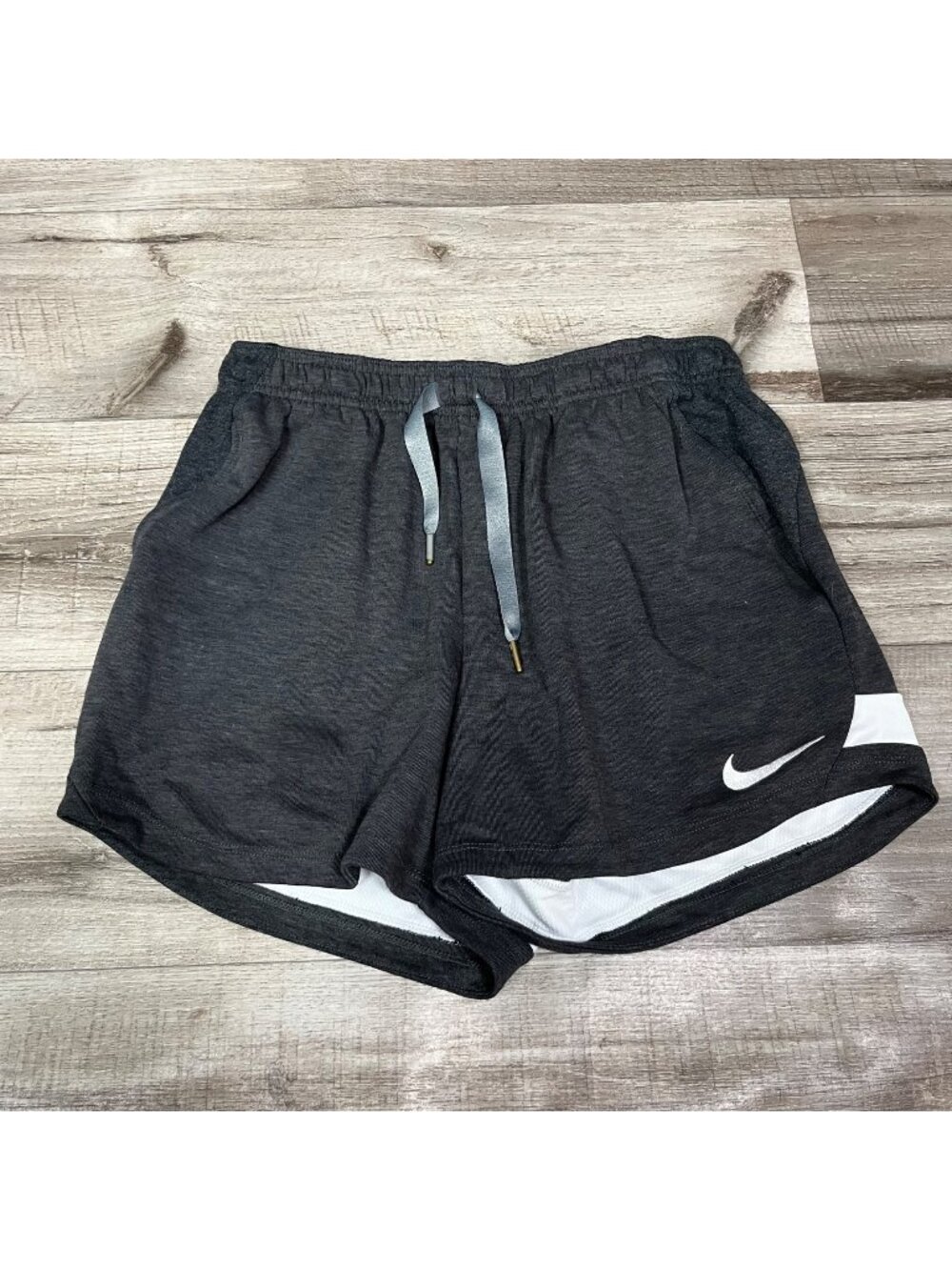 Nike Athletic Dri-Fit High Rise Loose Runnings Shorts Grey Women’s Size S